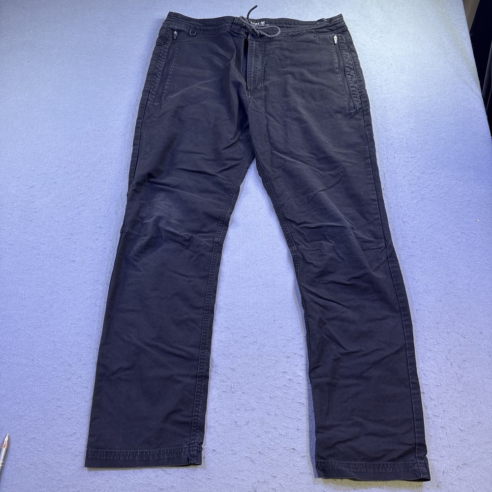 Roark Pants‎ Mens LARGE BLACK CARGO Utility VENTED  Stretch Drawstring Layover